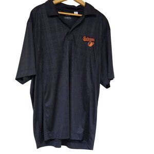 Cutter & Buck Baltimore Orioles Polo Shirt Mens Size XL Black Embroidered Logo